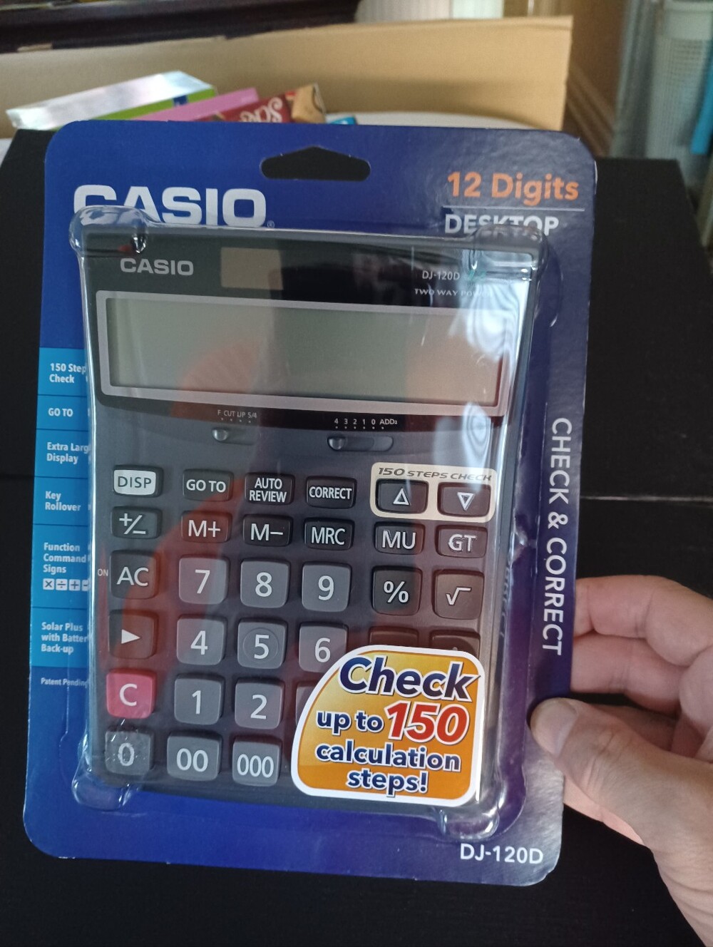 DJ-120D Casio Desktop Calculator Black New sealed